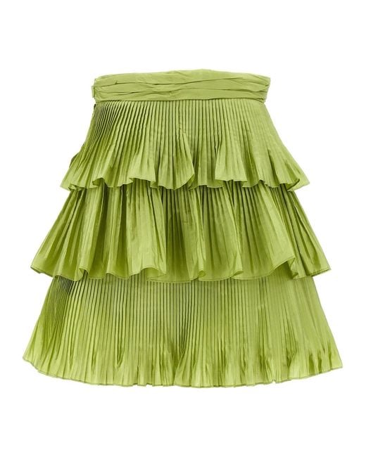 Valentino Garavani Green Skirt Velentino Taffetà