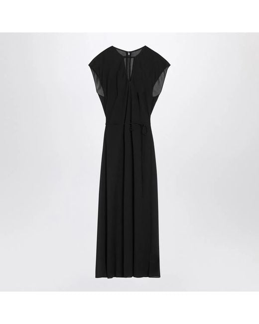 Calvin Klein Black Midi Dress With Belt