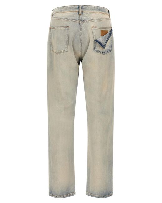 MM6 by Maison Margiela Gray Cotton Relaxed Fit Jeans for men