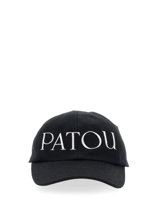 Patou Black Baseball Hat With Logo