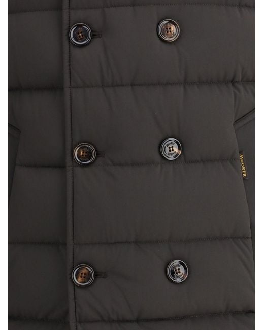 Moorer Black Dark Polyamide Jacket for men