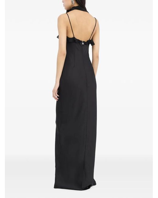 ROTATE BIRGER CHRISTENSEN Black V-Neck Slip Dress