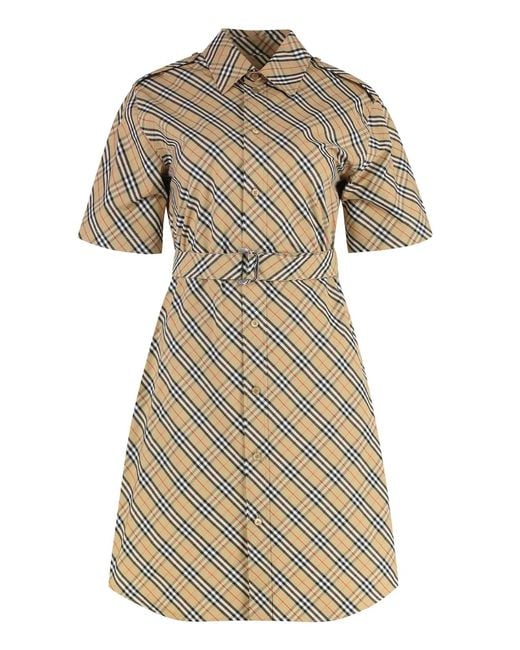 Burberry Natural Cotton Shirtdress