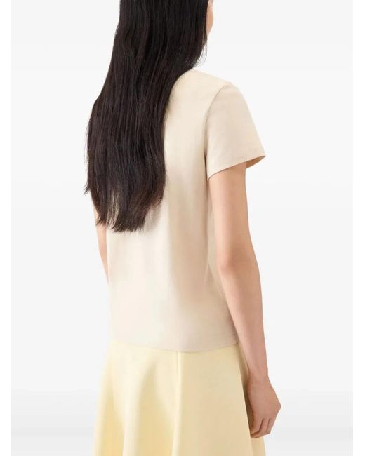 Jacquemus Natural Grosgrain Short Sleeve Tshirt