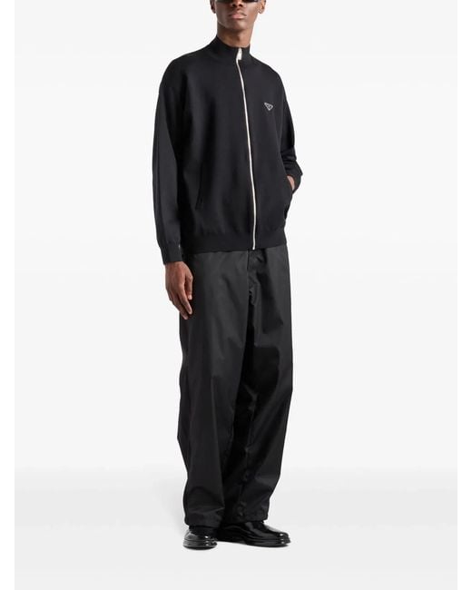 Prada Black Nylon Cardigan for men