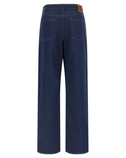 Fendi Blue 'Ff Reverse' Jeans