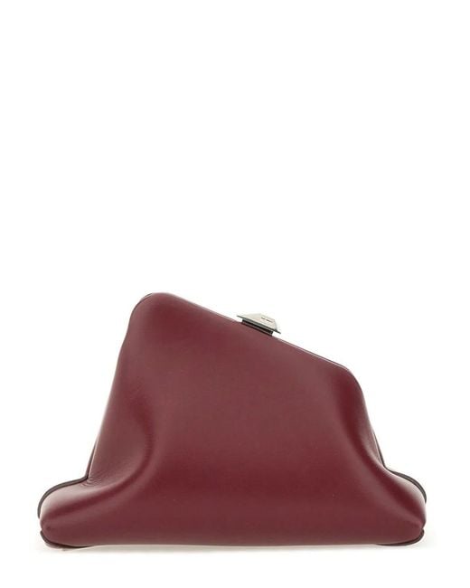 The Attico Red Clutch Day Off Small