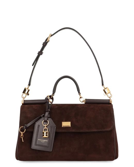 Dolce & Gabbana Brown Dolce & Gabbana Sicily Ebony Leather Bag