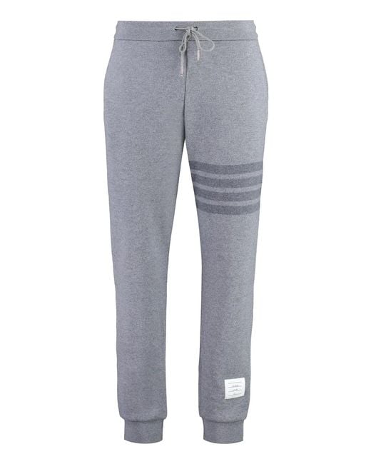 Thom Browne Gray Virgin Wool Track Pants for men