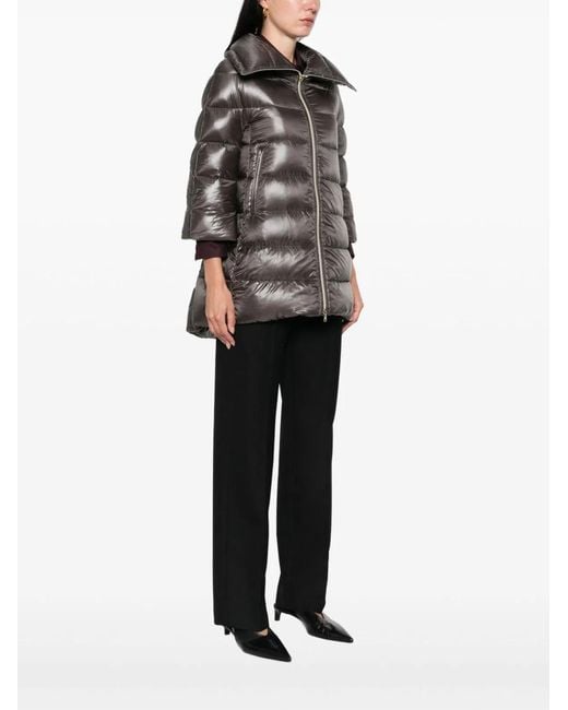 Herno Gray Cleofe Midi Down Jacket