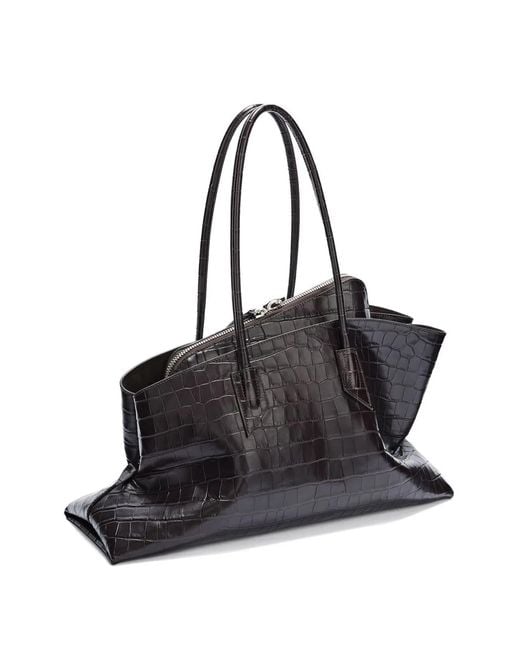 The Attico Black La Passeggiata Medium Tote Bag