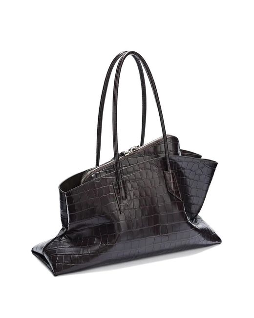 The Attico Black "La Passeggiata" Medium Top Handle Bag