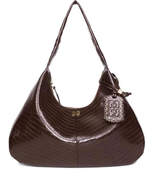 Ganni Brown Rec Le Shoulder Bags