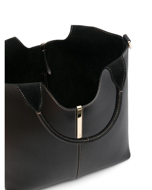 Tod's Black Tods Leather Small Shopping Bag