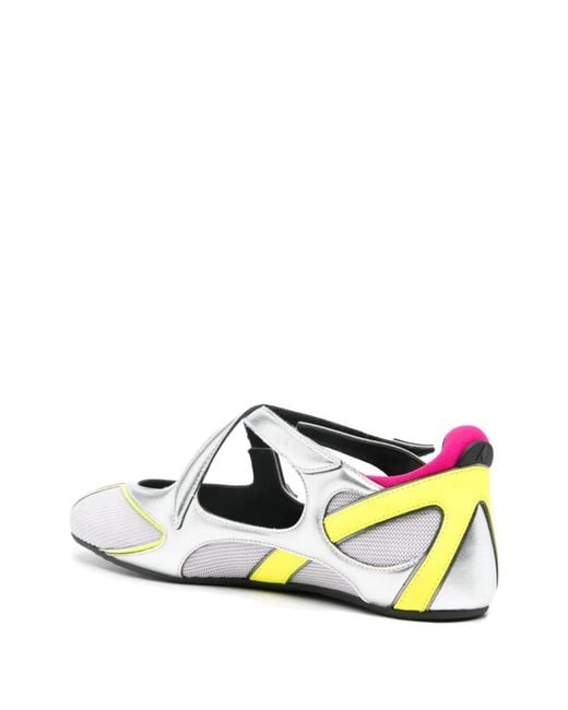 The Attico White "Floor 01" Ballerina Flat