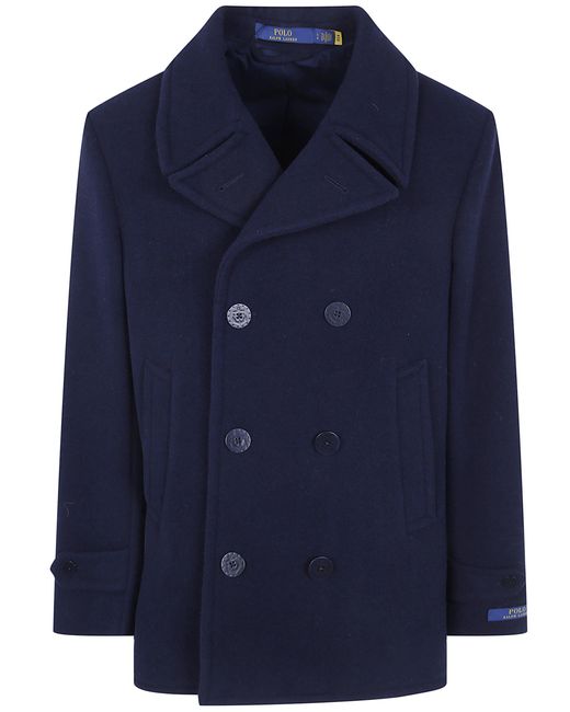 Polo Ralph Lauren Blue Polo Peacoat Single Breasted Coat for men