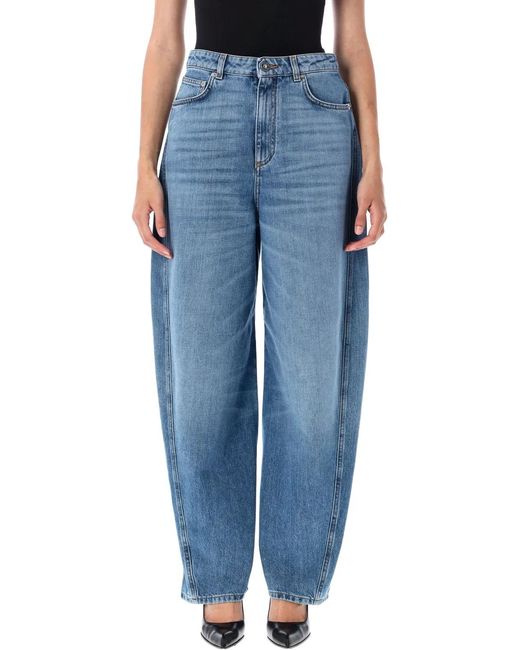 Givenchy Blue Cocoon Logo-Patch Jeans
