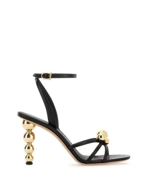 Ferragamo White Detailed Archive Heel