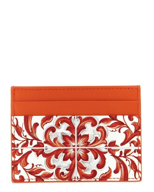Dolce & Gabbana Red Dolce & Gabbana '3.5' Card Holder
