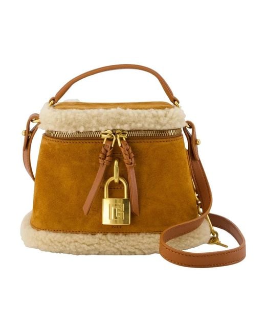 Balmain Brown Pulse Vanity Handbag