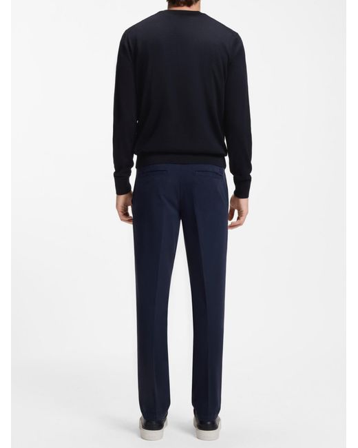 Boss Blue Virgin Wool Sweater for men