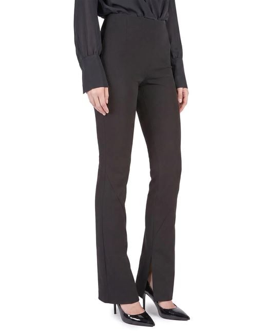 FEDERICA TOSI Black Cady Trousers With Slit