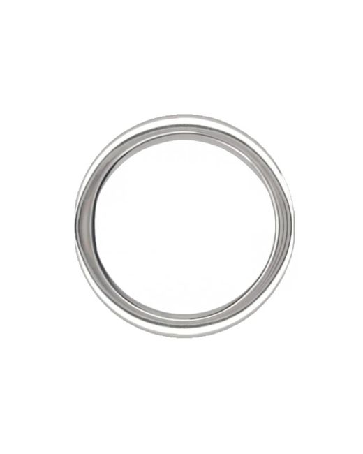 Maison Margiela White Brass Ring for men