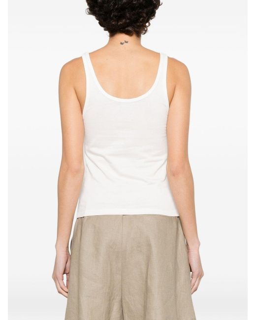 ELEH White Square Neck Top