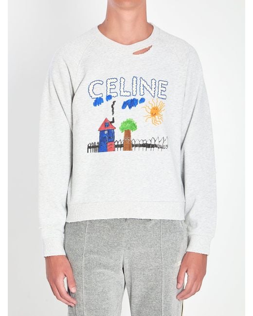 Céline Gray Limited Edition Printed Sweatshirt for men
