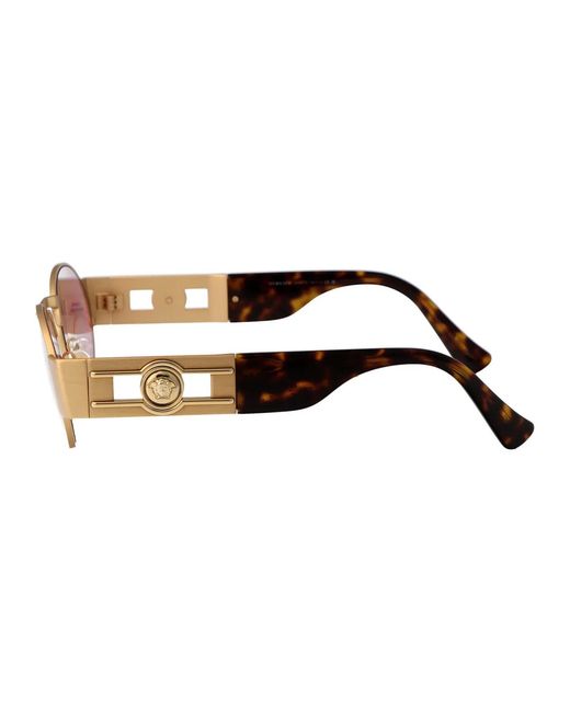 Versace Pink Matte Metal Sunglasses