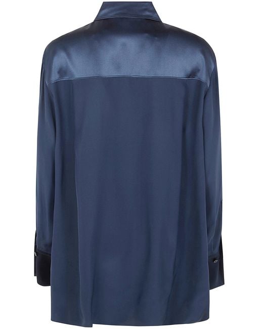 Joseph Blue "Childs" Blouse Silk Satin