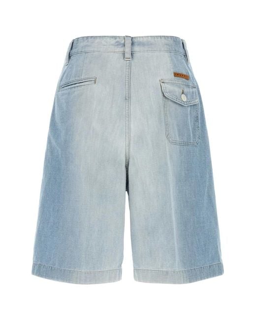 Marni Blue Denim Bermuda Shorts for men