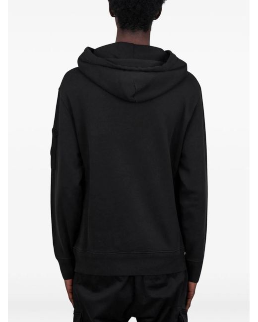 C P Company Black C.P.Company Cotton Hoodie for men