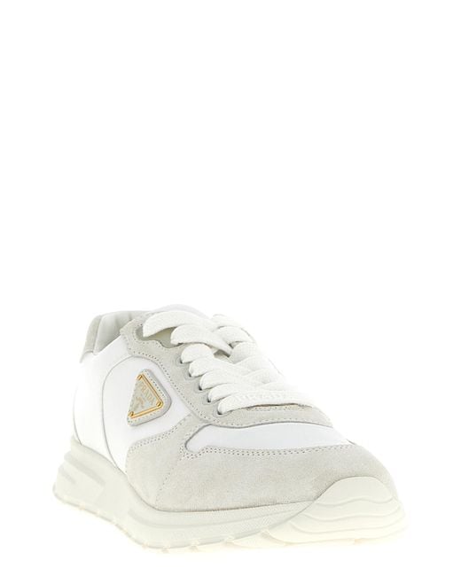 Prada White 'Prax 2.0' Sneakers