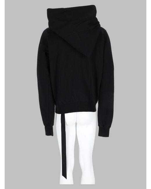 Rick Owens Black Cotton Sweatshirt for men