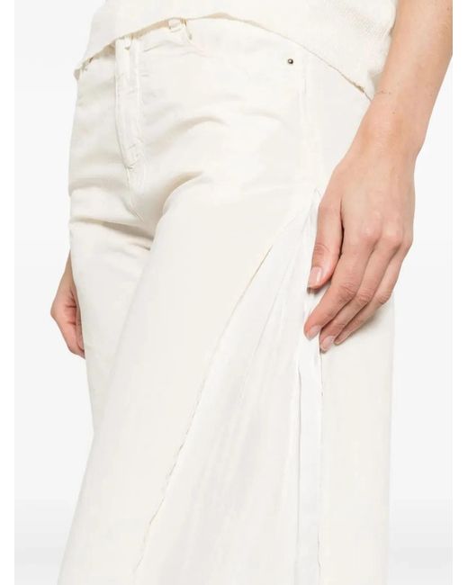 High White Side Panel Trousers