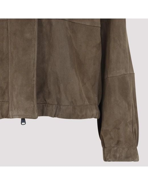 Brunello Cucinelli Brown Giubbotti Pelle