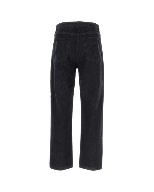Fendi Black Regular Fit Long Jeans for men