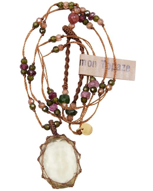 Sharing White Tibetan Pendant Necklace