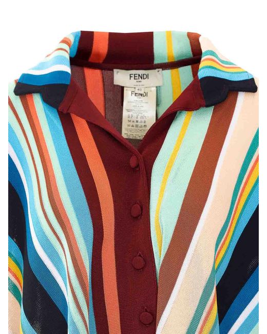 Fendi Blue Poncho