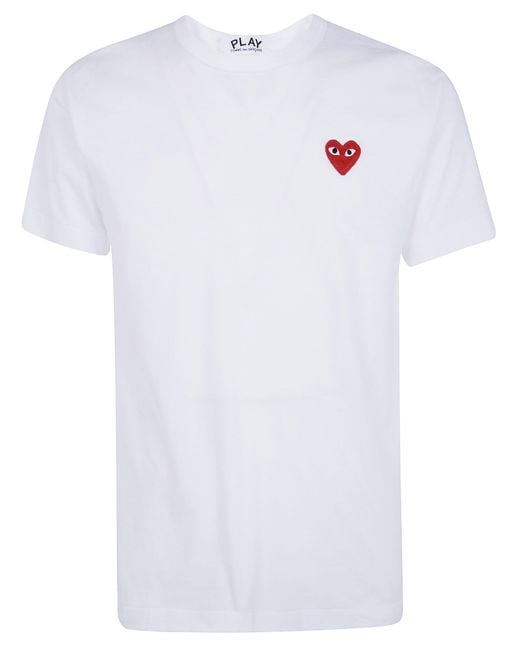 COMME DES GARÇONS PLAY White T-Shirt Emblem Knit