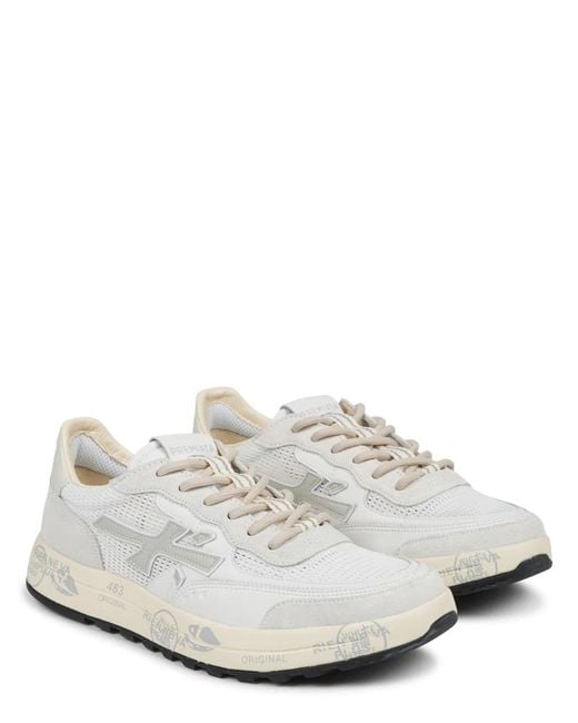 Premiata White Calf Leather Sneaker for men