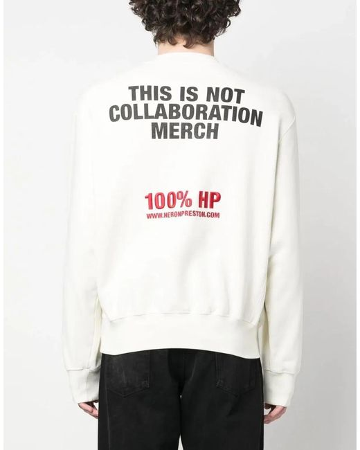 Heron Preston White This Is Not Logo Sweatshirt for men