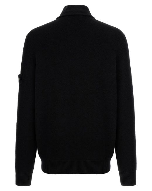 Stone Island Black 'Badge Cardigan for men