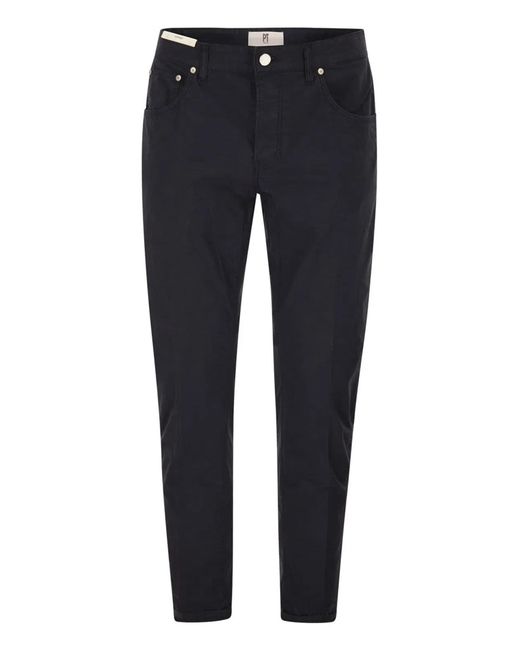 PT Torino Blue Five-Pocket Trousers for men