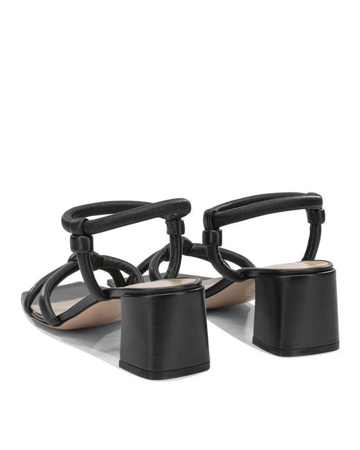 Gianvito Rossi Black "Juno 55 Mm" Heeled Sandals