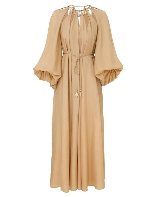 Zimmermann Natural Mahon Silk Maxi Dress