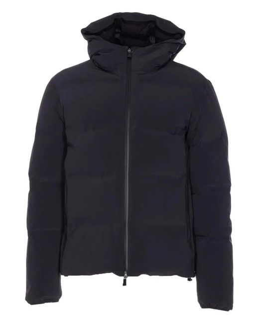 Herno Blue New Impact Down Jacket With Hood for men