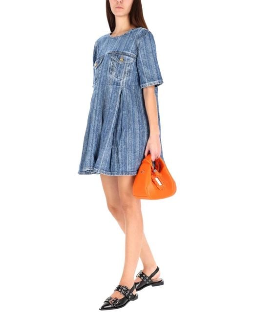 Ganni Blue Denim Dress
