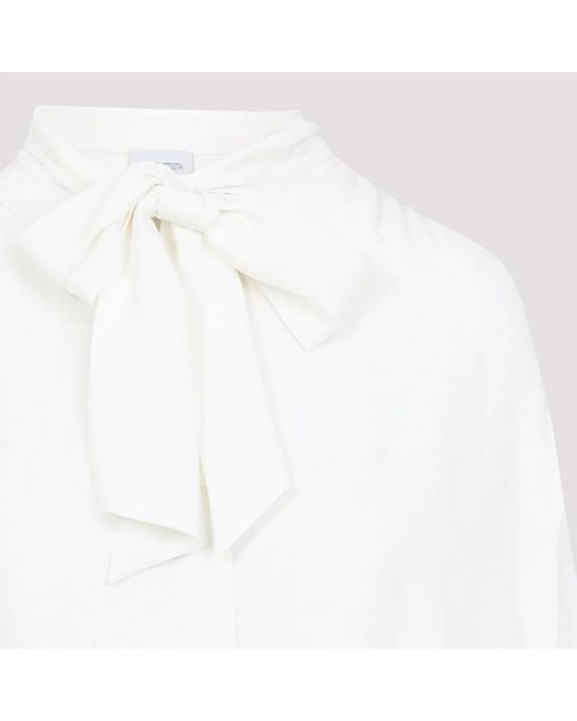 Giambattista Valli White Silk Blouse